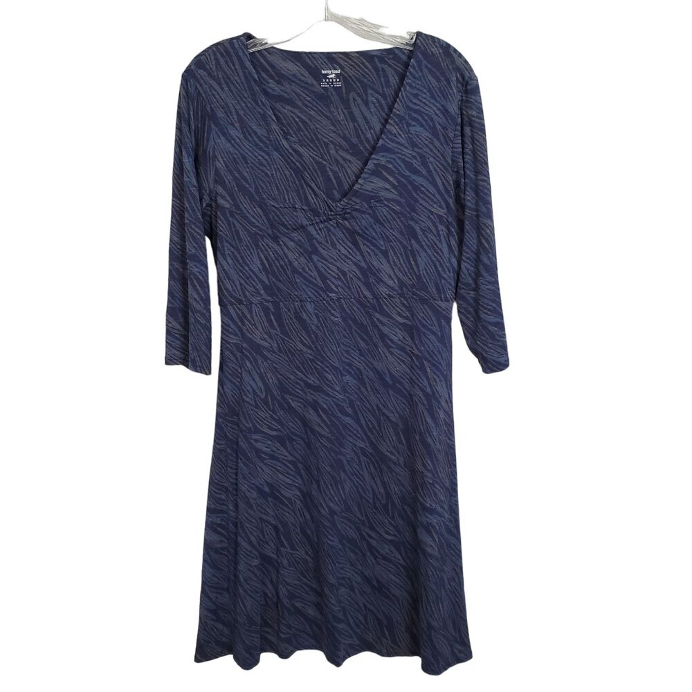 Horny Toad Size L Dress Rosa Linda Fulham A-line Ruched Pullover Organic Cotton